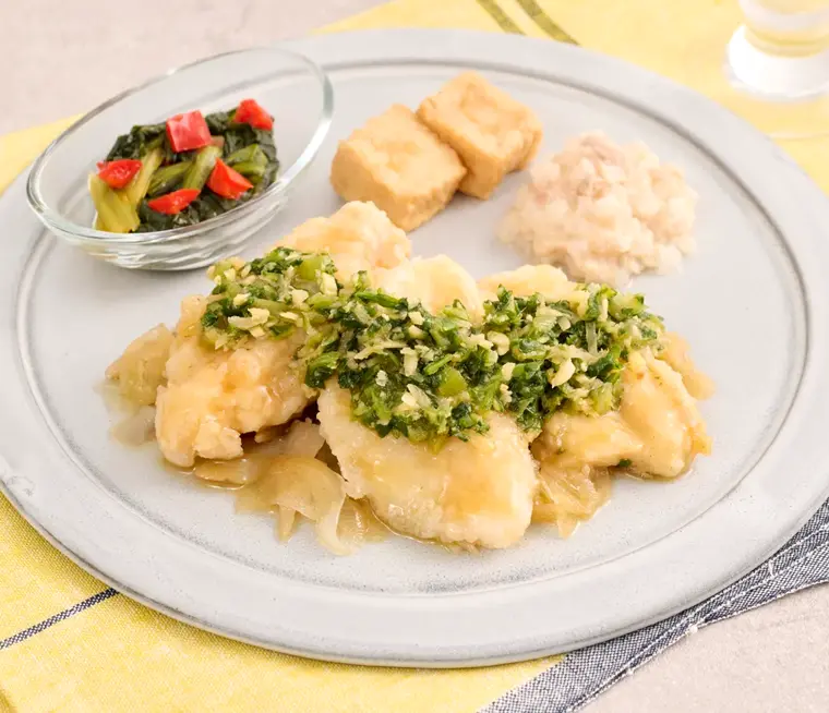 白身魚の生姜醤油
