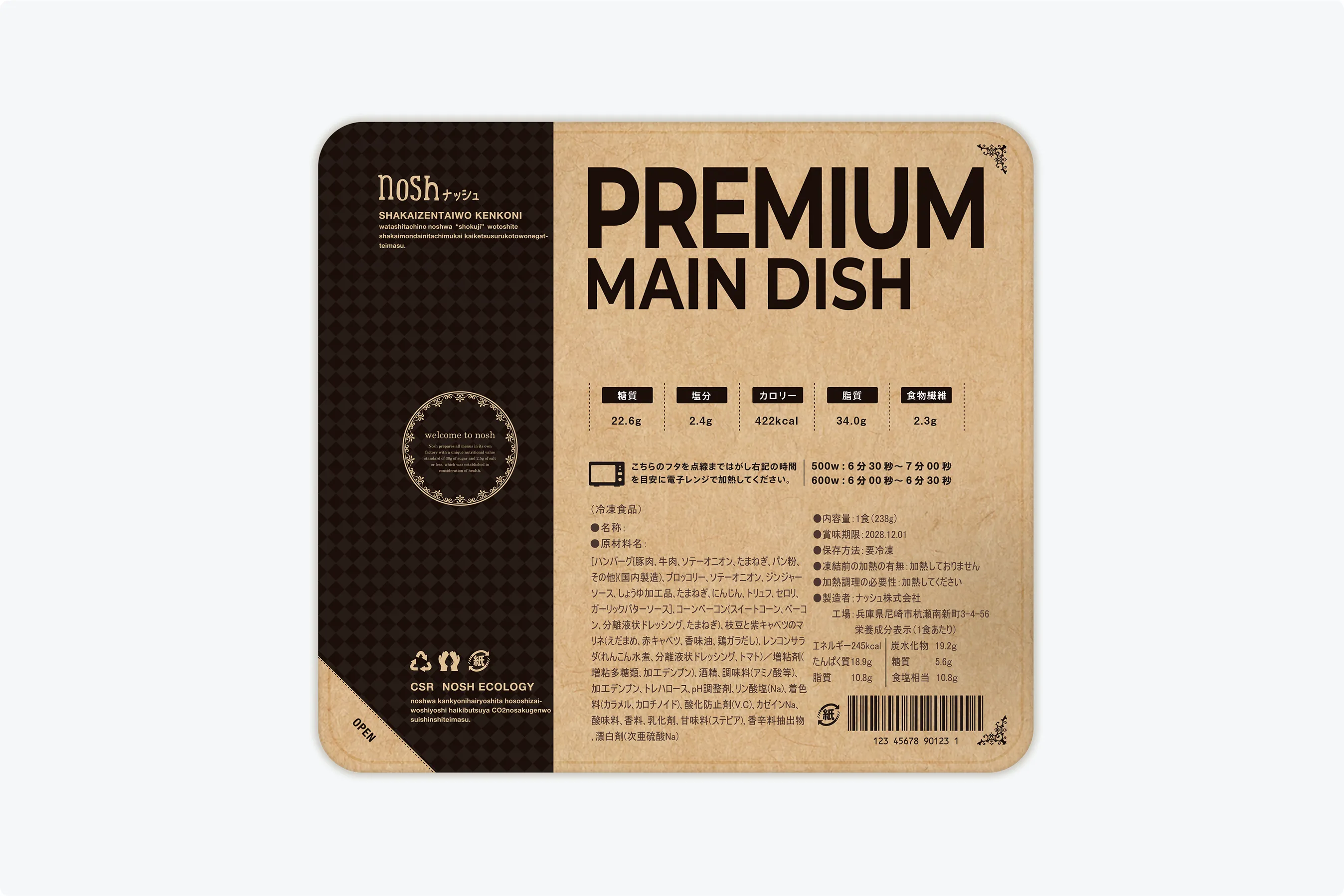 プレミアムメニューのパッケージ