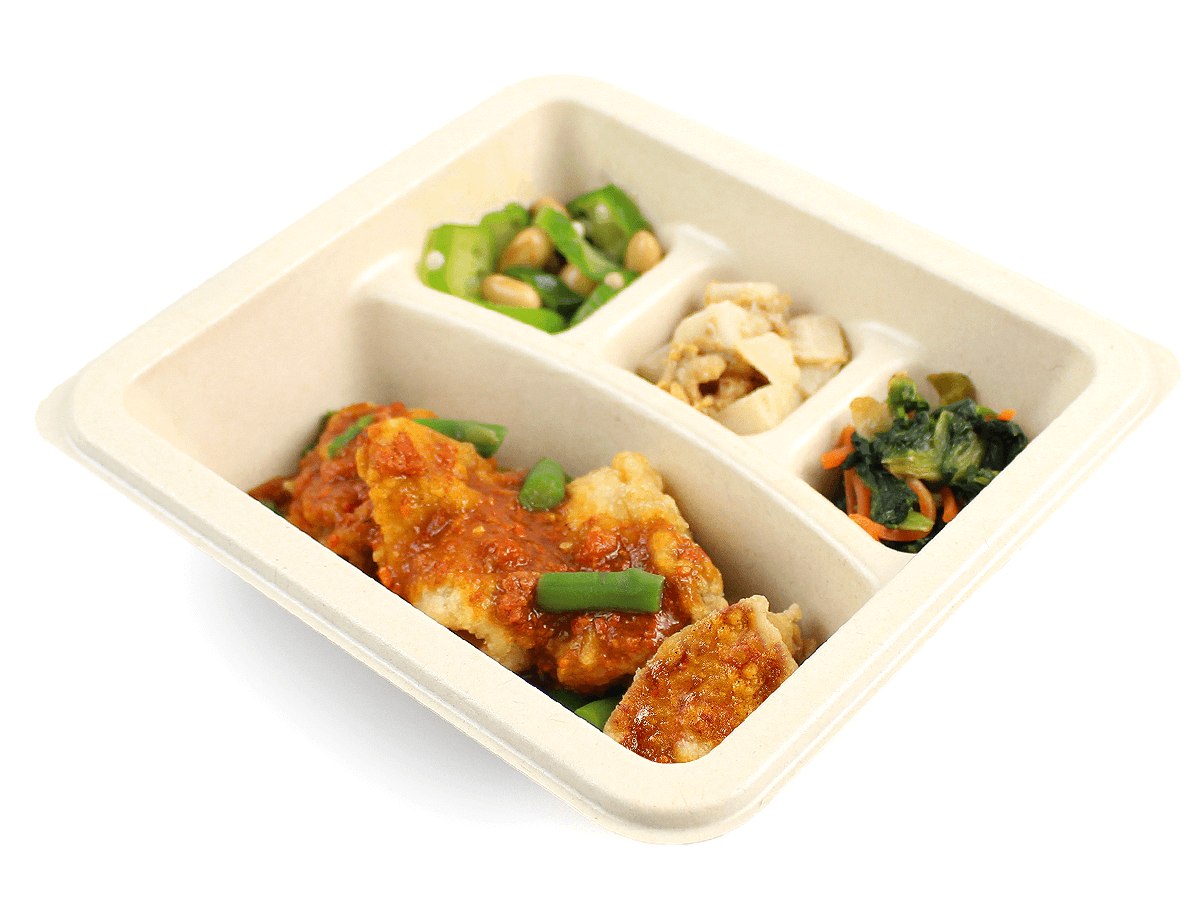 鶏肉のからあげ辛味ソース