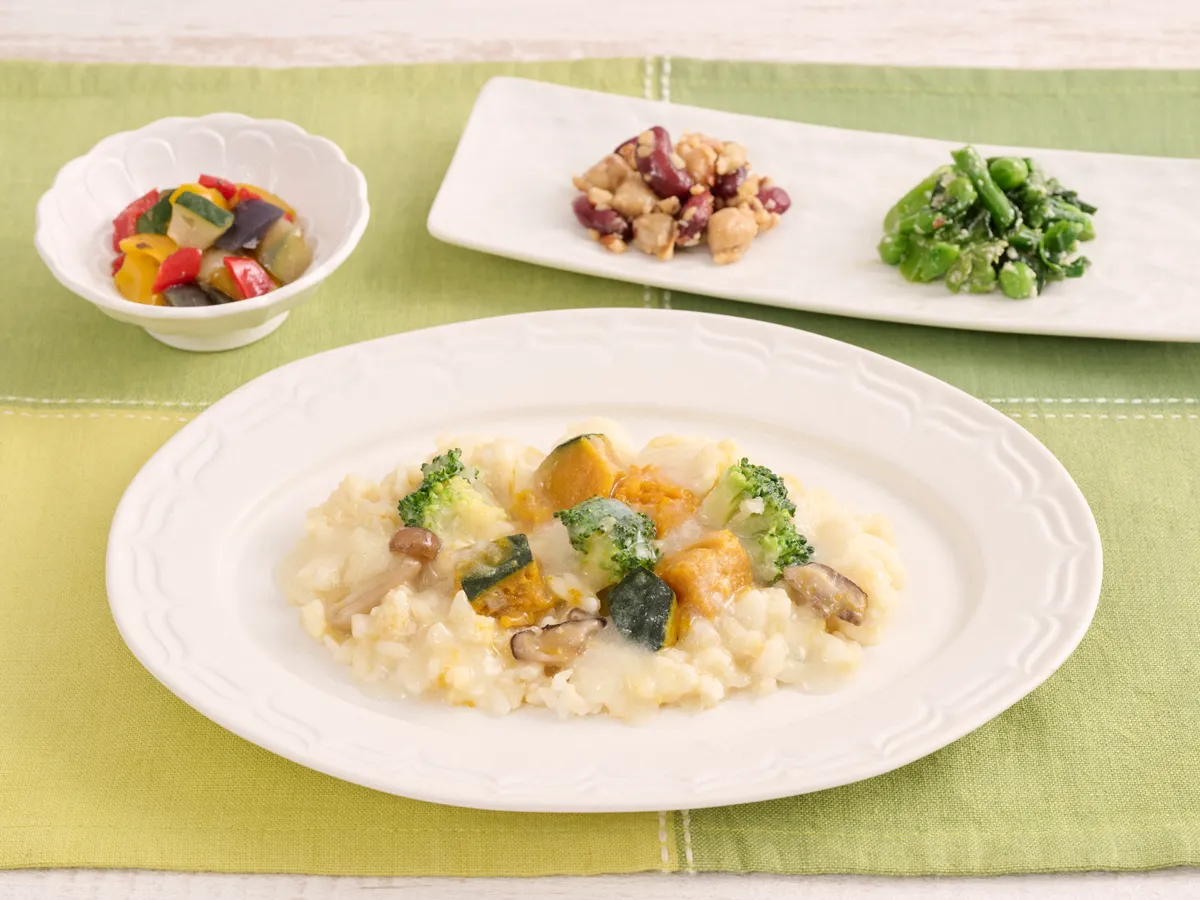 野菜の恵みと豆乳の朝リゾット