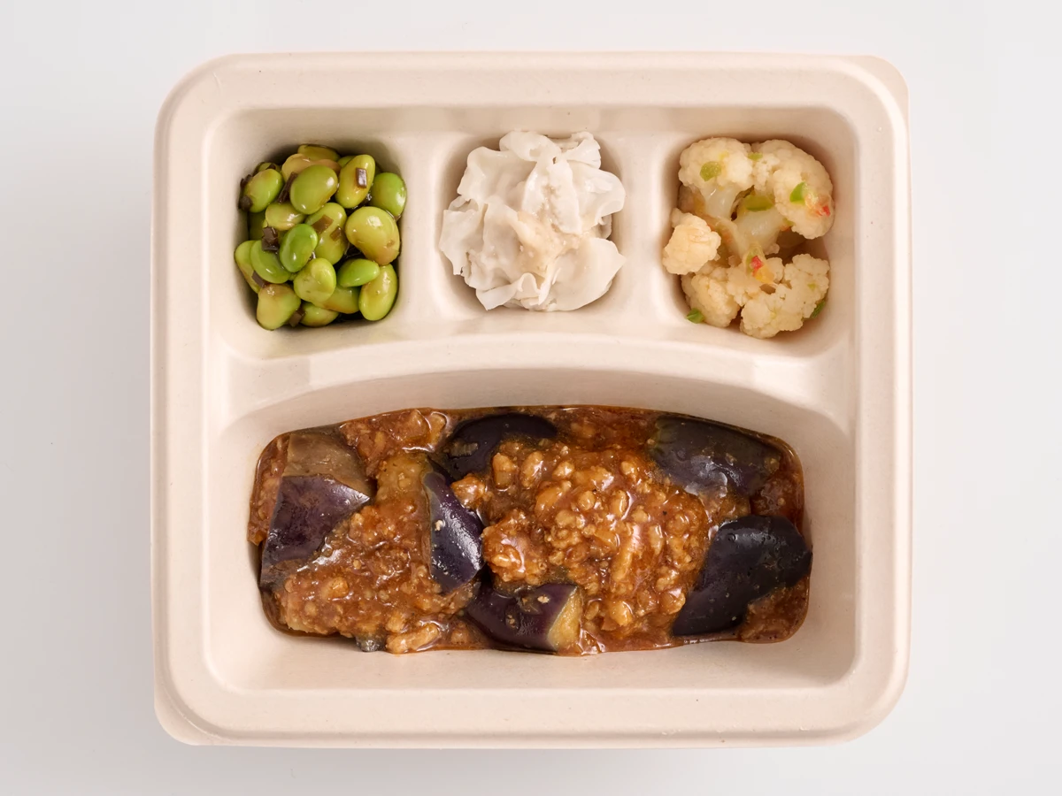 たっぷり挽肉の麻婆茄子