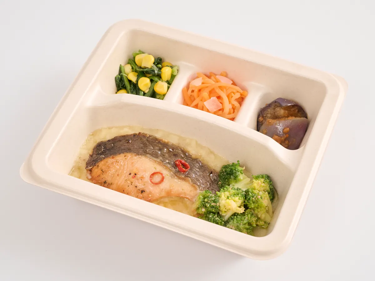 銀鮭のマッシュポテトアヒージョ