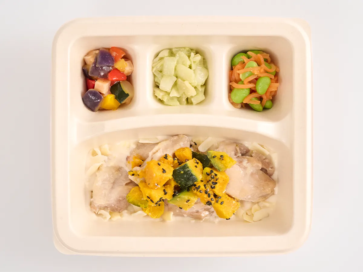 かぼちゃ&チキンのホワイトソース