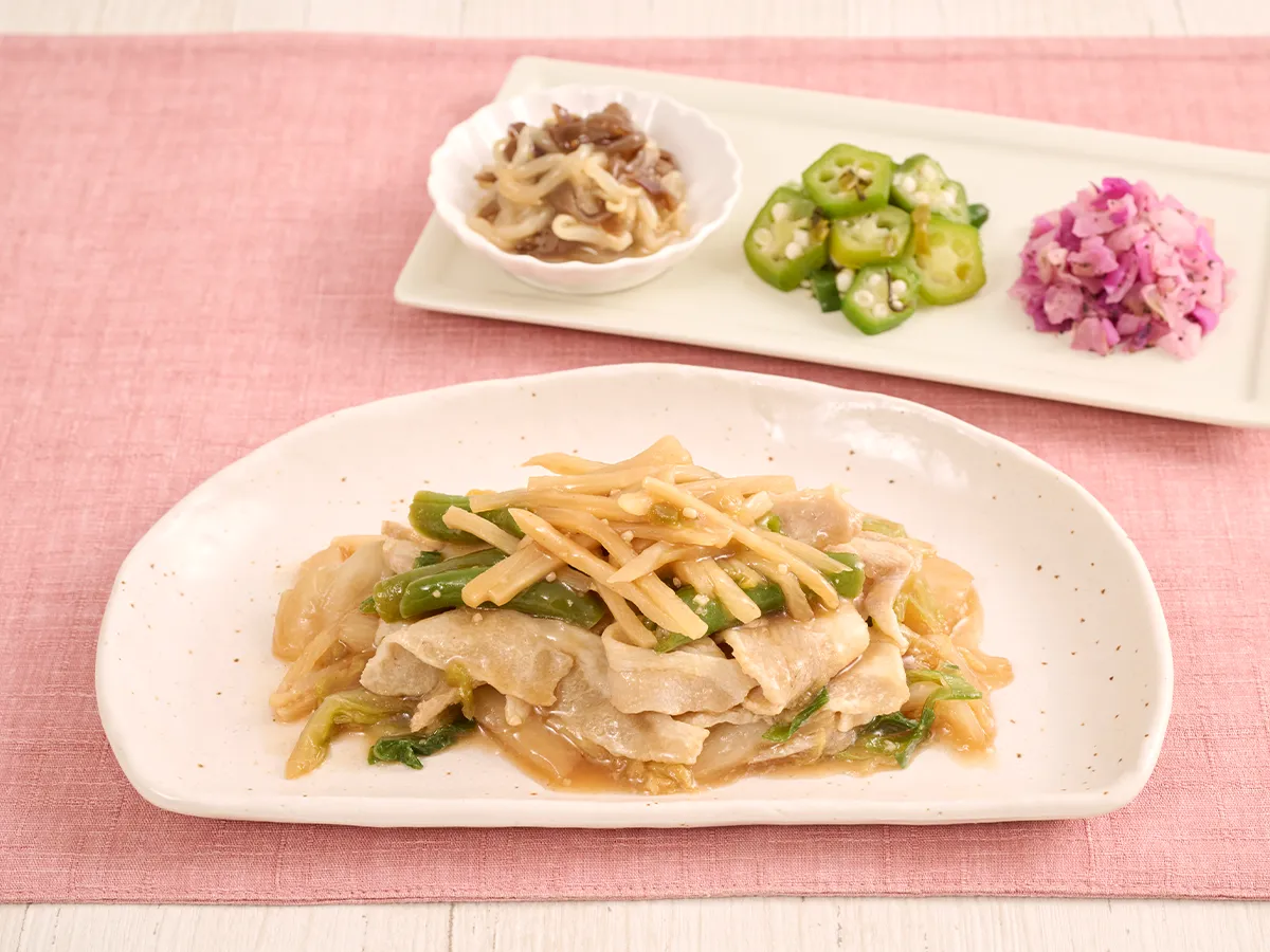 豚トロとシャキ旨野菜のオイスター