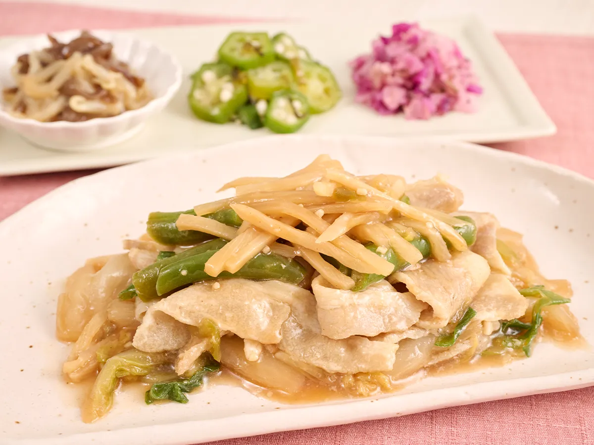 豚トロとシャキ旨野菜のオイスター