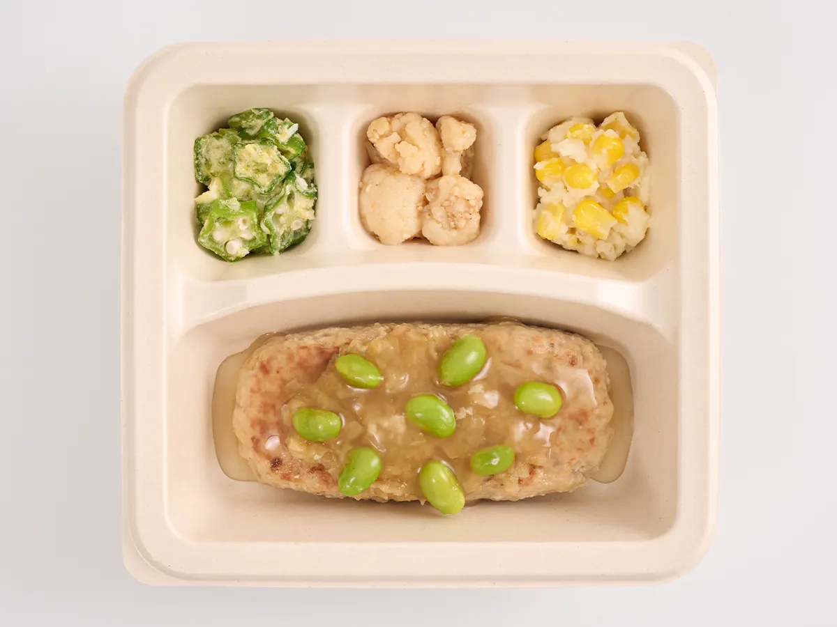 お豆腐仕立ての和風ハンバーグ