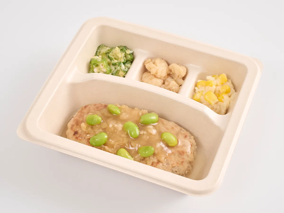 お豆腐仕立ての和風ハンバーグ