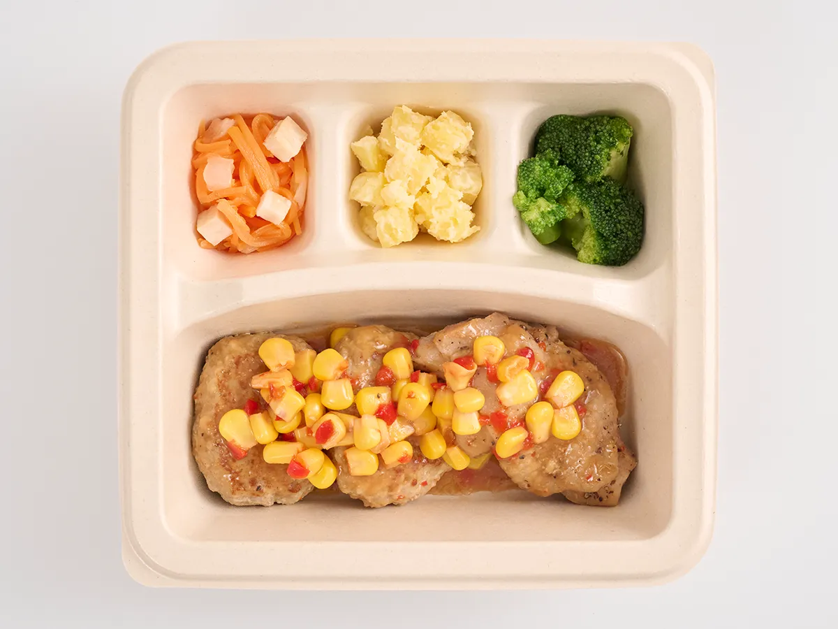 ハンバーグ＆チキンのガーリック