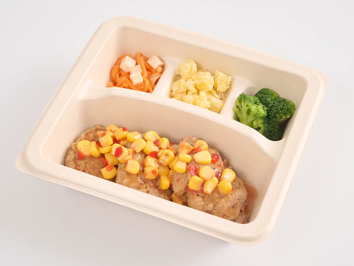 ハンバーグ＆チキンのガーリック