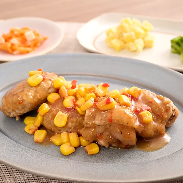 ハンバーグ＆チキンのガーリック