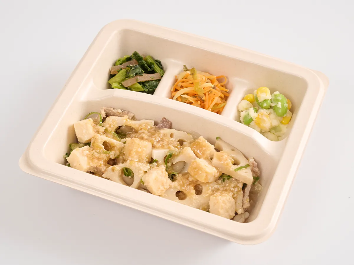 柚子胡椒香るれんこんと豚の旨だれ