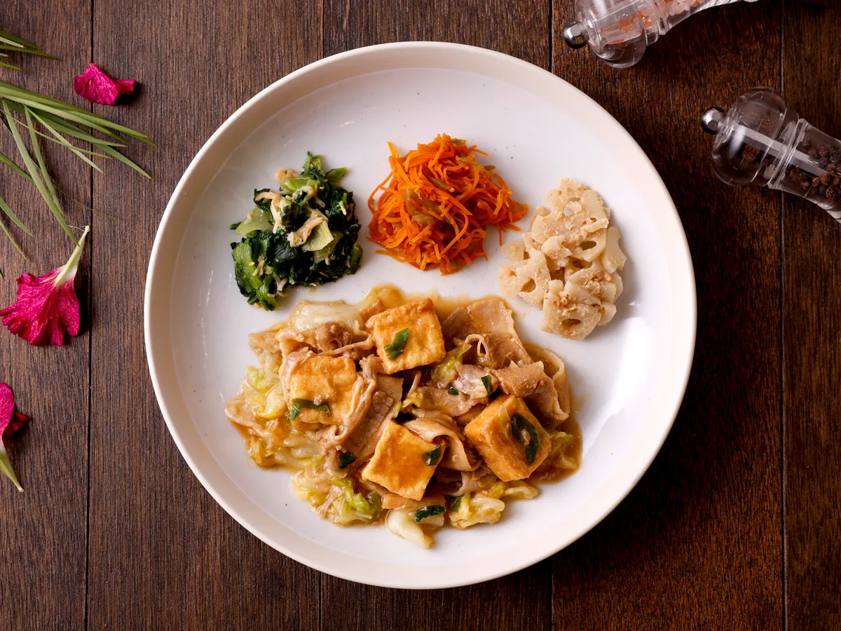 豚肉と絹揚げの中華あん