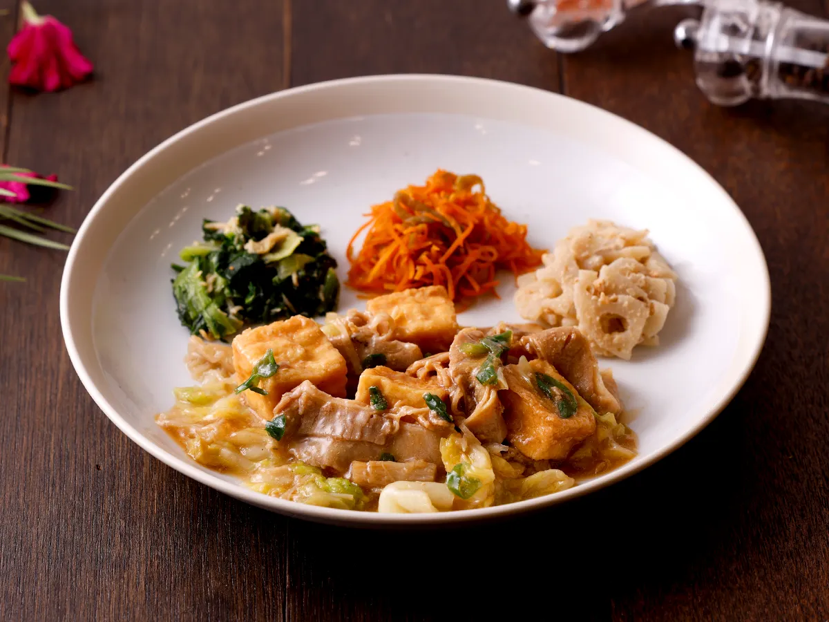 豚肉と絹揚げの中華あん