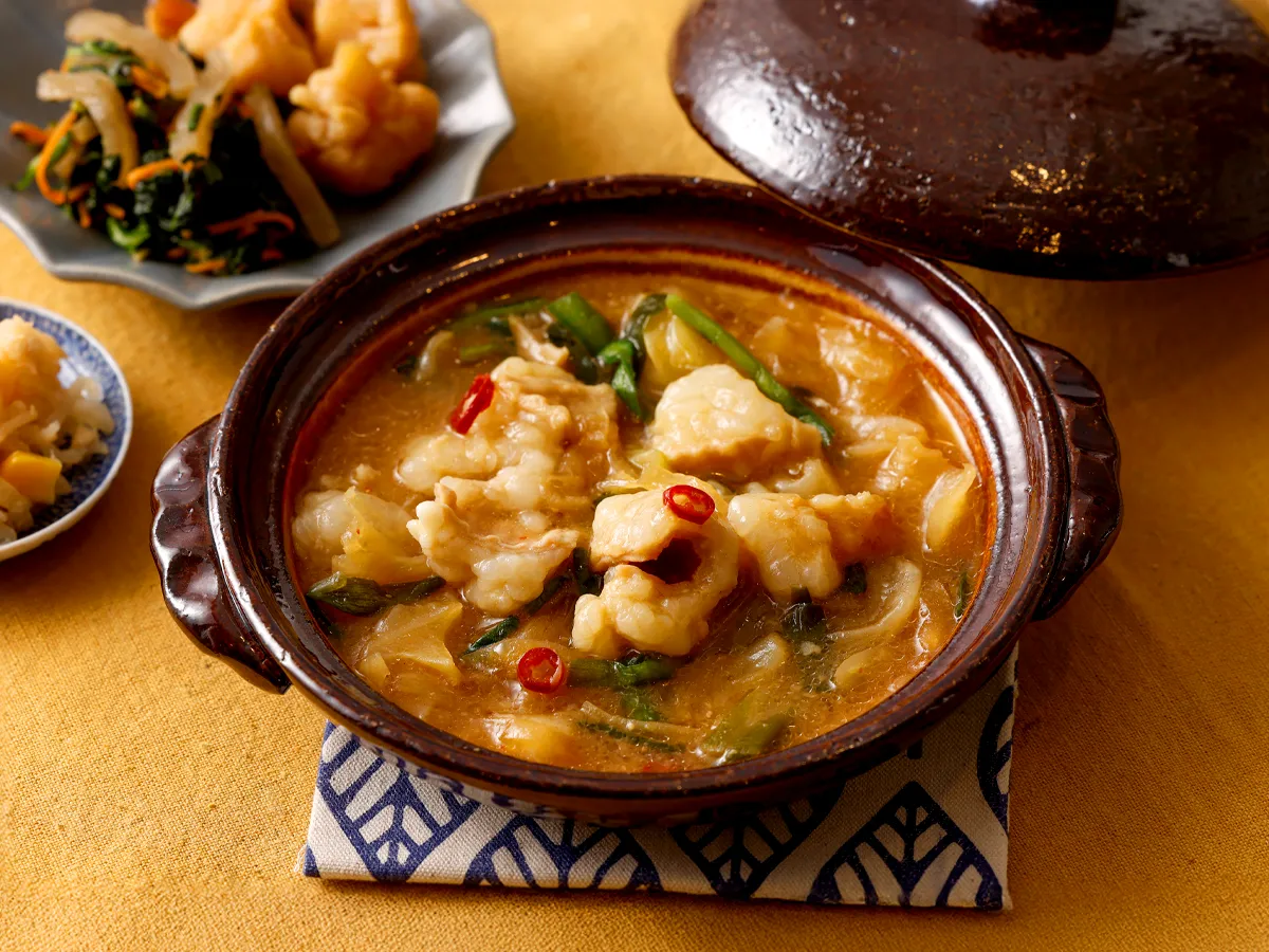 特製味噌だれのもつ鍋仕立て