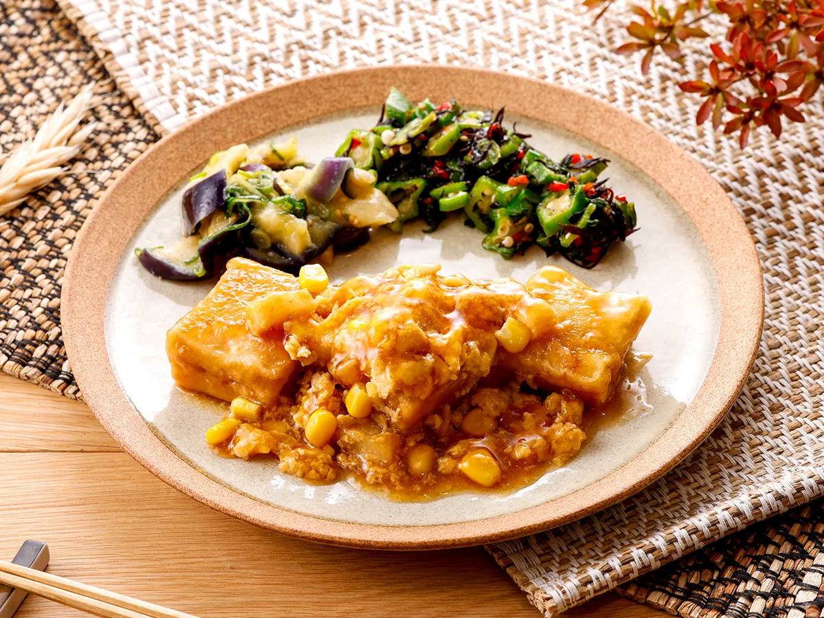 満腹御膳！具沢山そぼろの揚げ出し豆腐