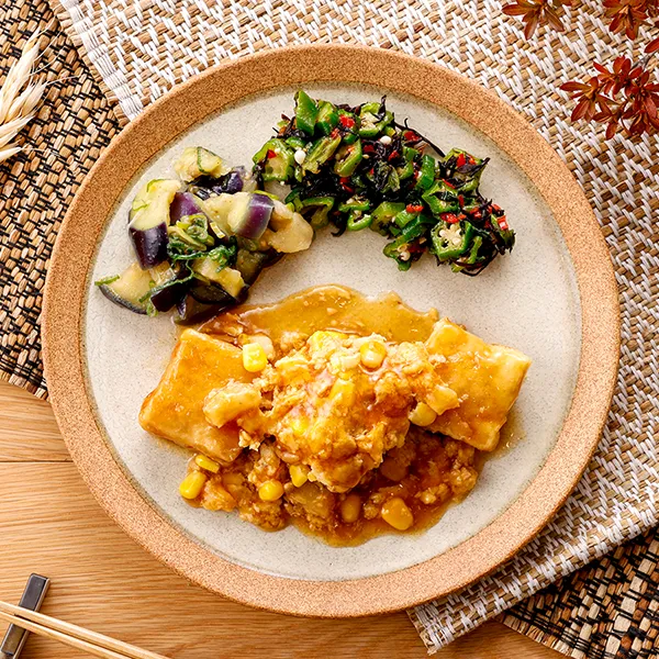 満腹御膳！具沢山そぼろの揚げ出し豆腐