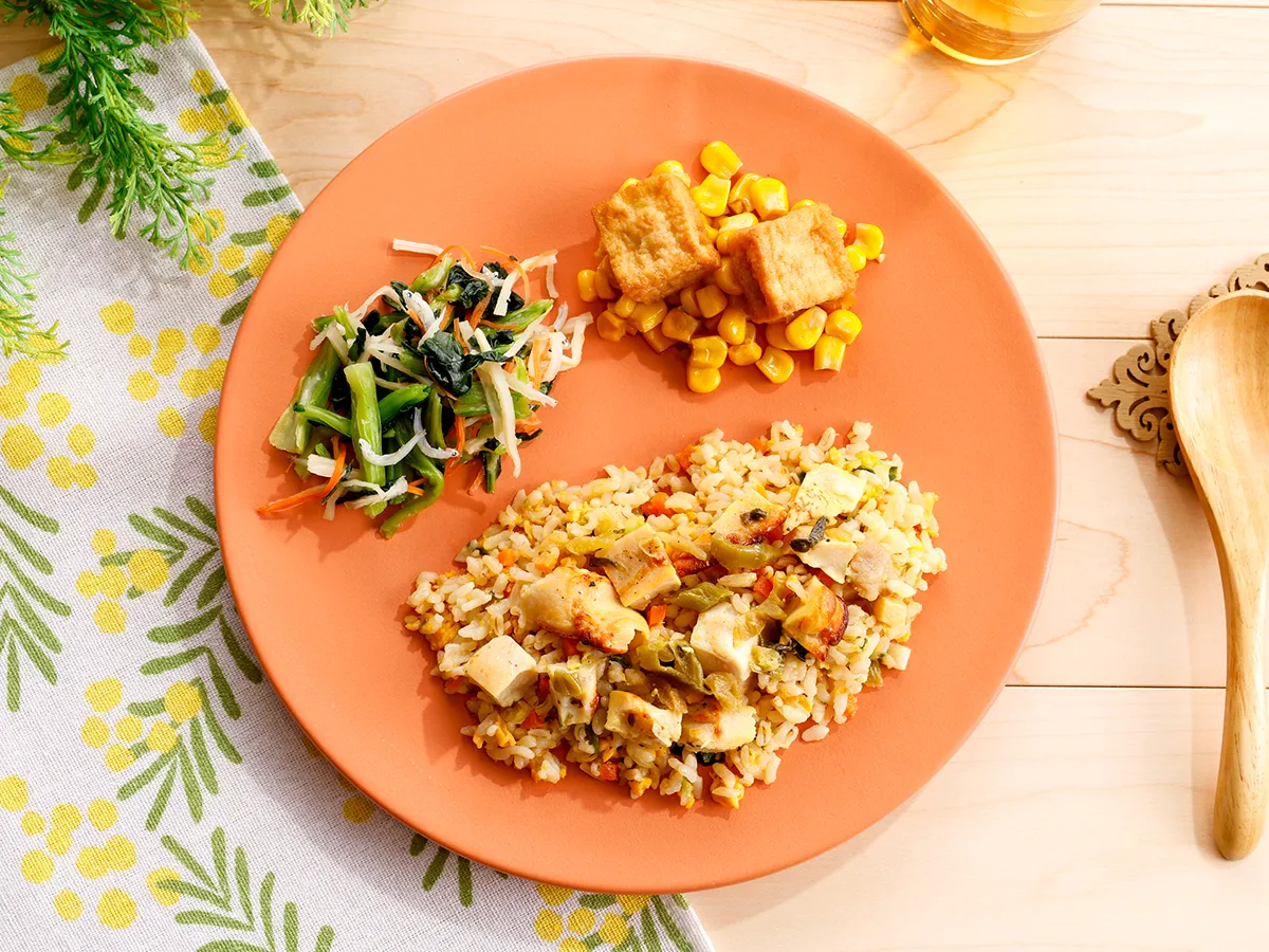 ゴロゴロ具沢山高菜チキンピラフ