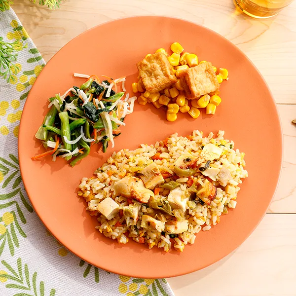 ゴロゴロ具沢山高菜チキンピラフ