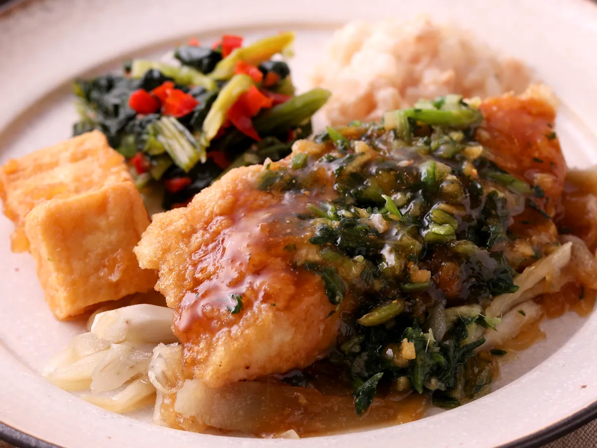 白身魚の生姜醤油