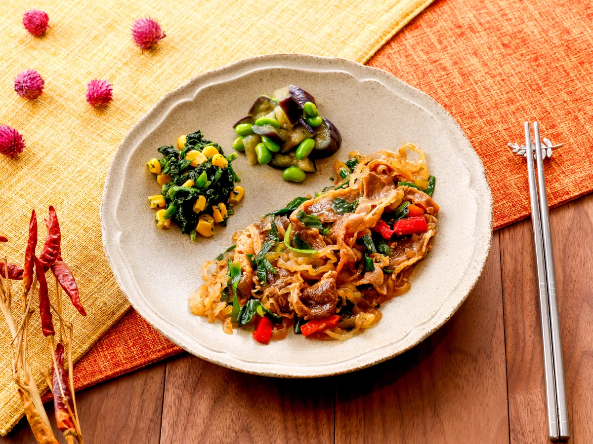 ごま香る旨辛だれの牛肉チャプチェ