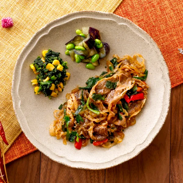 ごま香る旨辛だれの牛肉チャプチェ