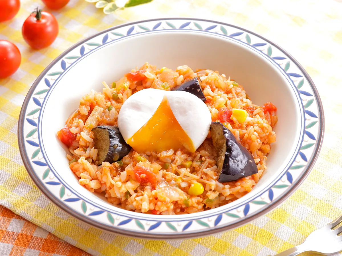 半熟卵のたっぷりトマトリゾット