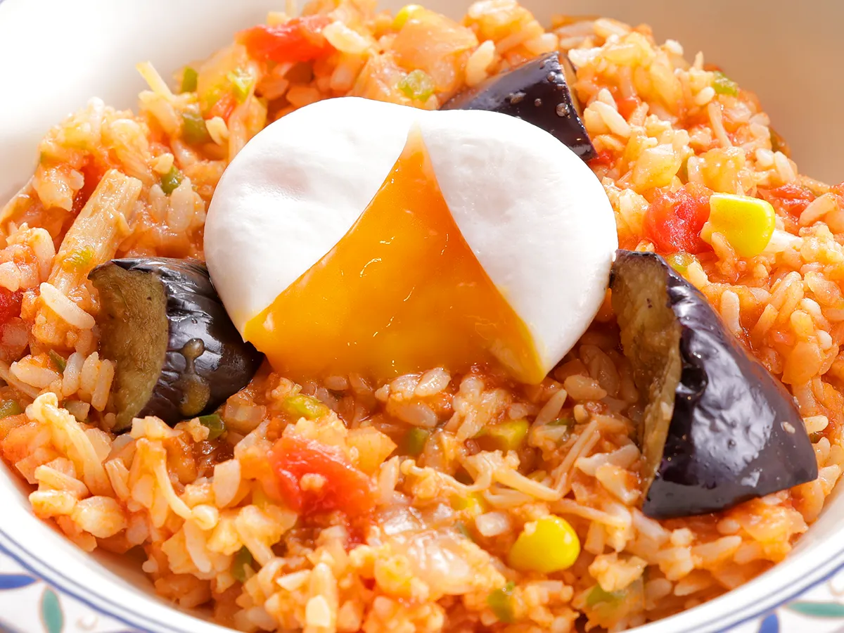 半熟卵のたっぷりトマトリゾット