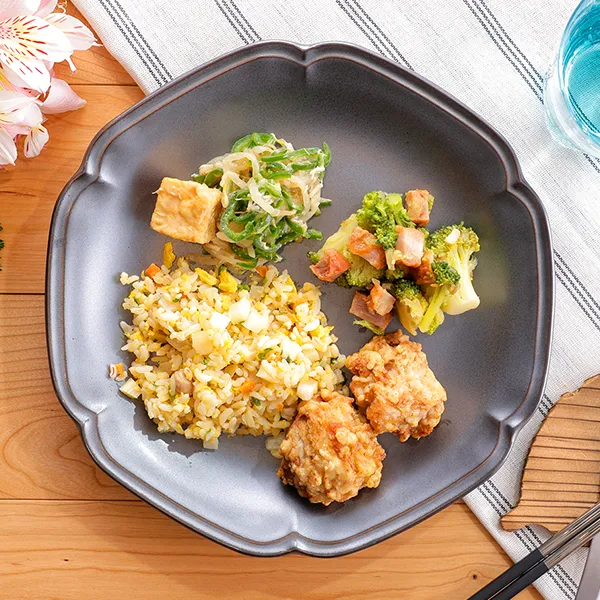 具沢山チャーハンとから揚げ