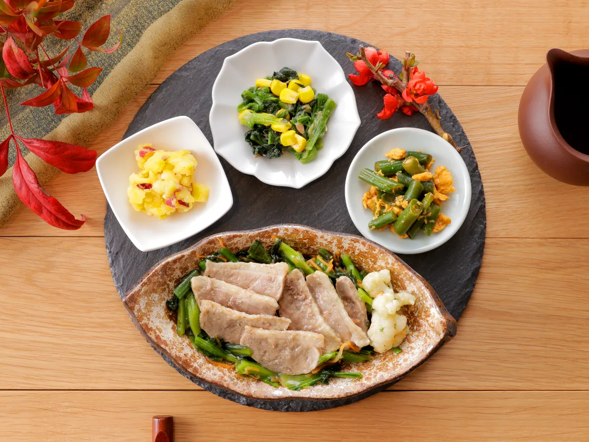 鴨肉とわさび菜香るお出汁あん