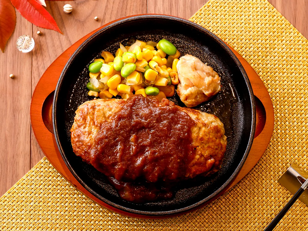 濃厚デミソースのBIGハンバーグ