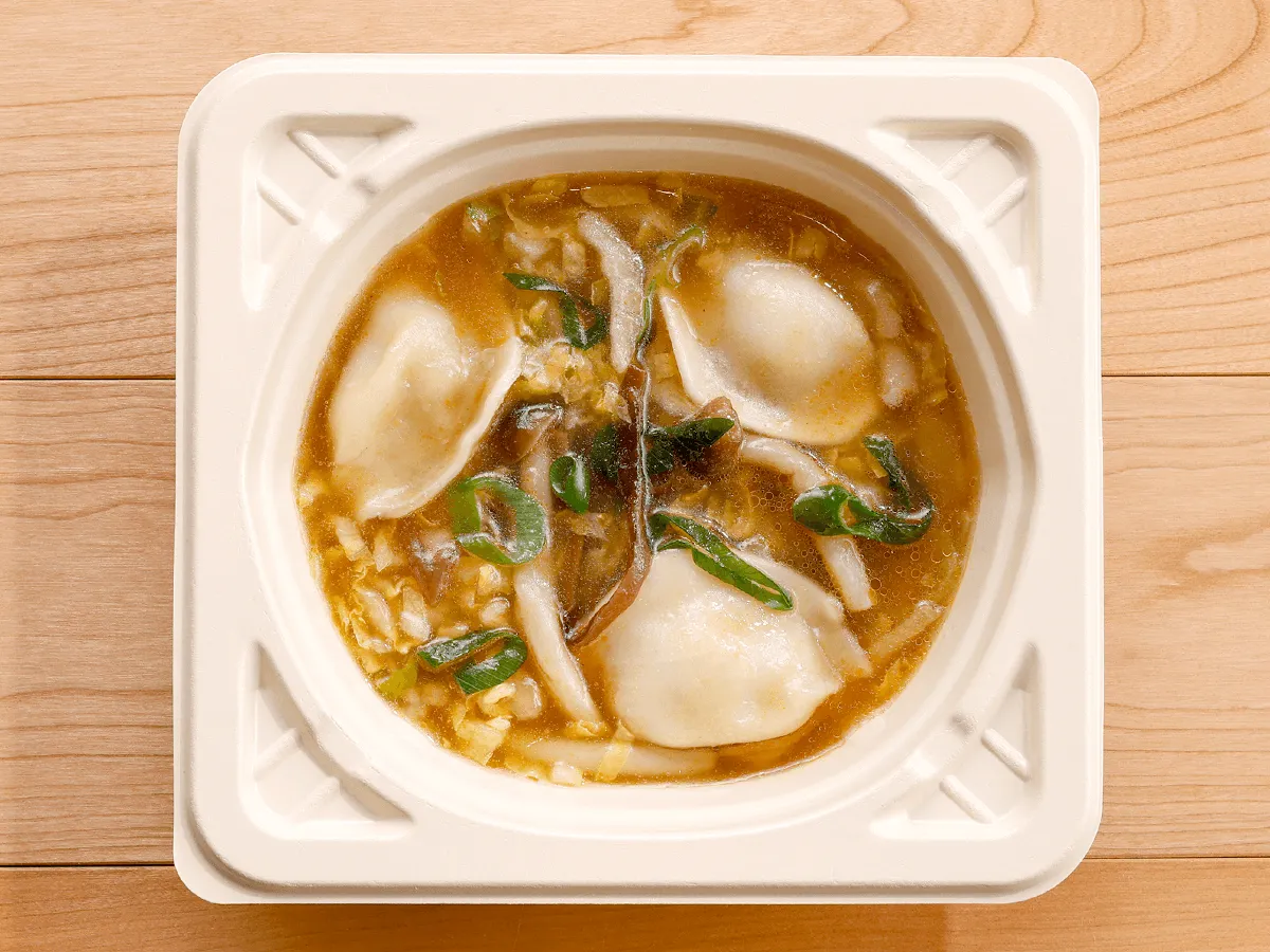 もちもち水餃子の酸辣湯