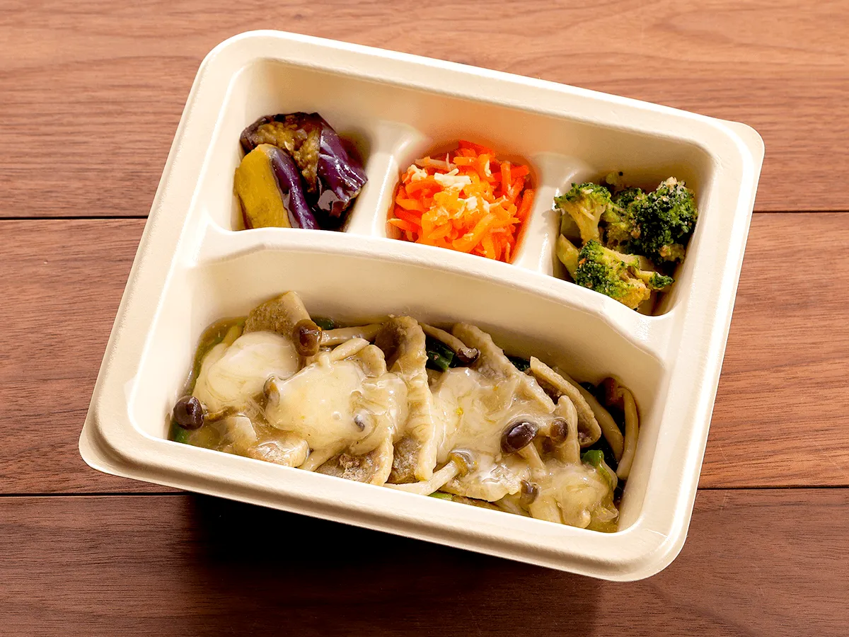 鴨肉ときのこのレモンチーズソース