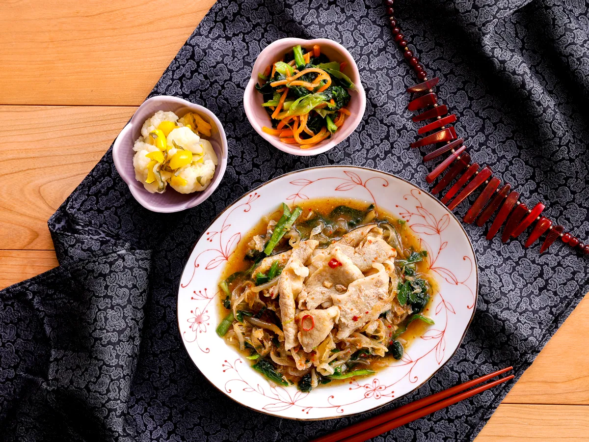 シビれる辛味のスタミナ豚しゃぶ