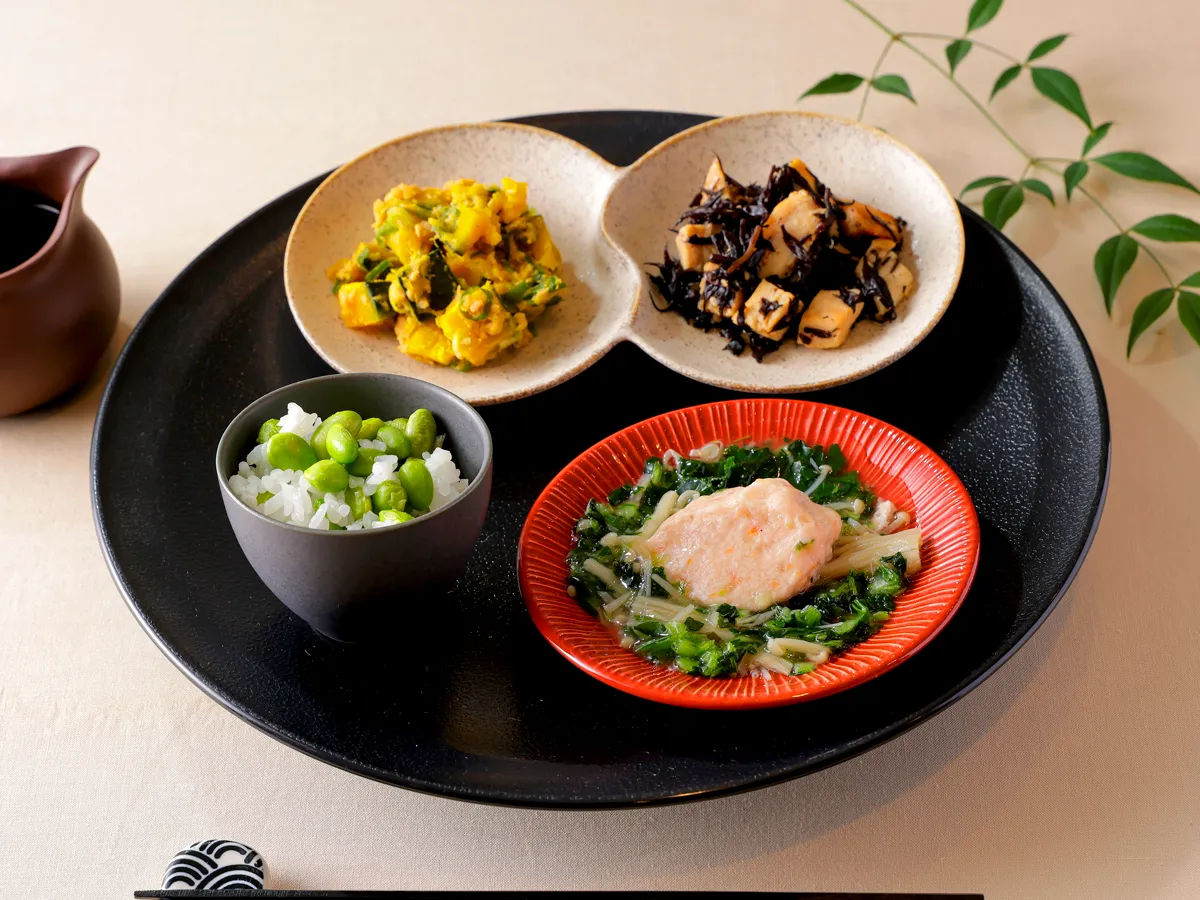 ふわふわ海老しんじょの野菜あん