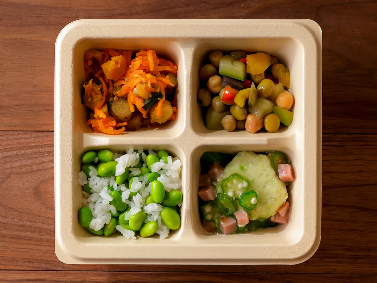 口どけ枝豆しんじょのオクラあん