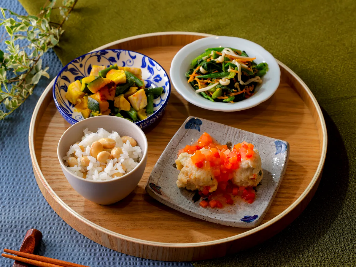 ふっくら鯛つみれの野菜あんかけ